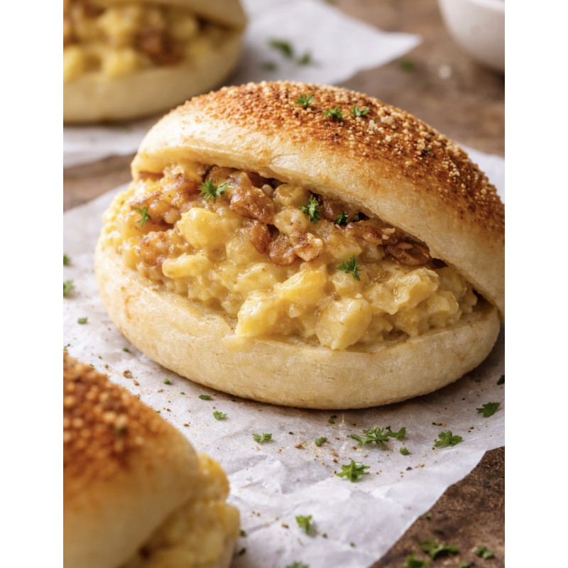 Pan bao crujiente de tortilla