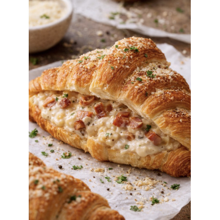 Cruasán de carbonara