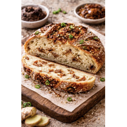 Pan de mismo y cebolla caramelizada