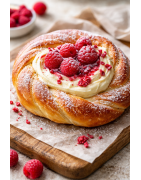 Ensaimada de Frambuesa y Queso Mascarpone